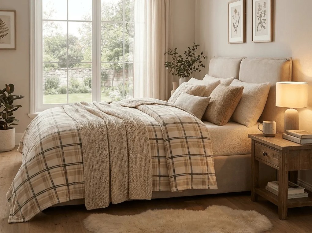 Mikroplüss pléd PLAID, krém színű Méret: 200 x 220 cm