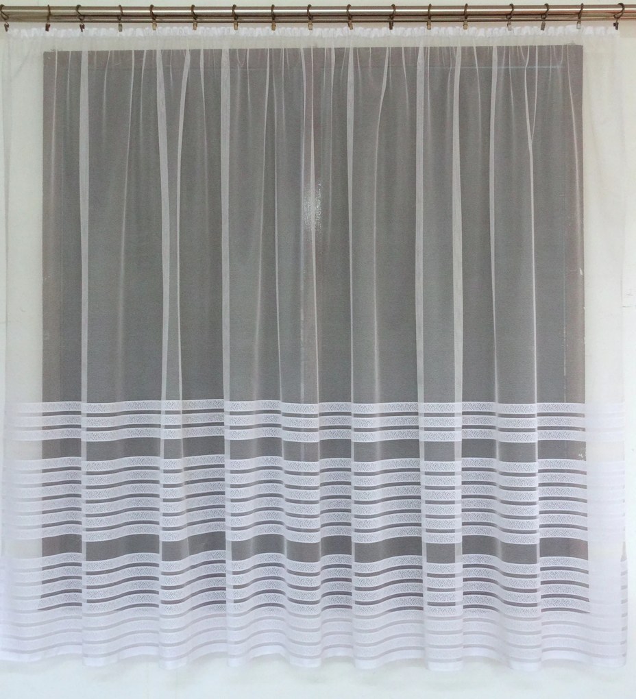 Mg Függöny 623/672 Fehér 200X150cm Kész Szalaggal