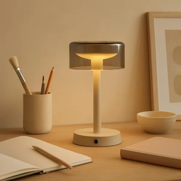 Brilliant - LED fényerőszabályozható, újratölthető érintésvezérelt asztali lámpa RAZOR LED/2,5W/5V 2700K IP44 szürke