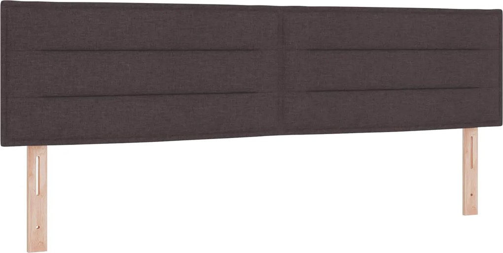 vidaXL LED ágytámla LED -es lámpákkal Sötét Barna 180 cm Poliészter