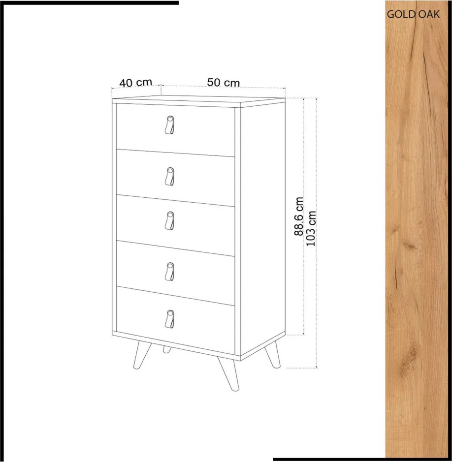 Frenzu komód, 50 cm