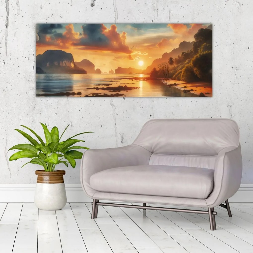 Kép - Kilátás a partról (120x50 cm)