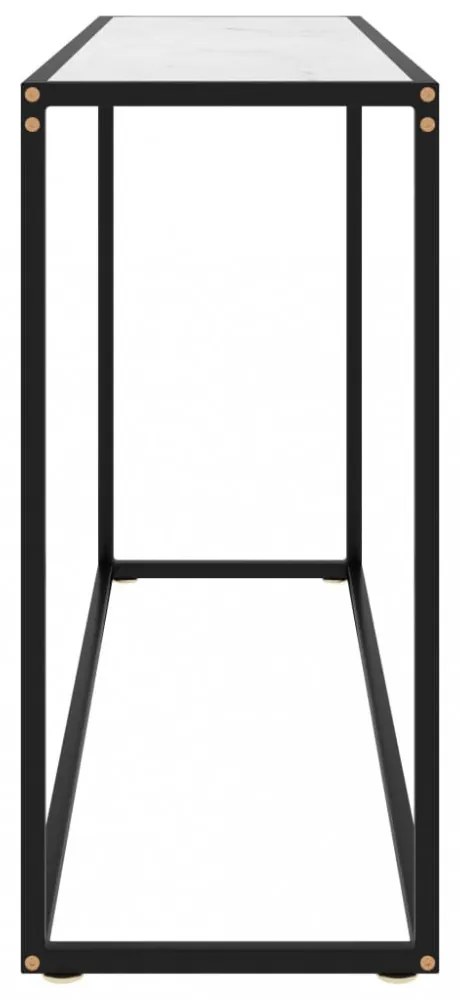 fehér edzett üveg tálalóasztal 120 x 35 x 75 cm