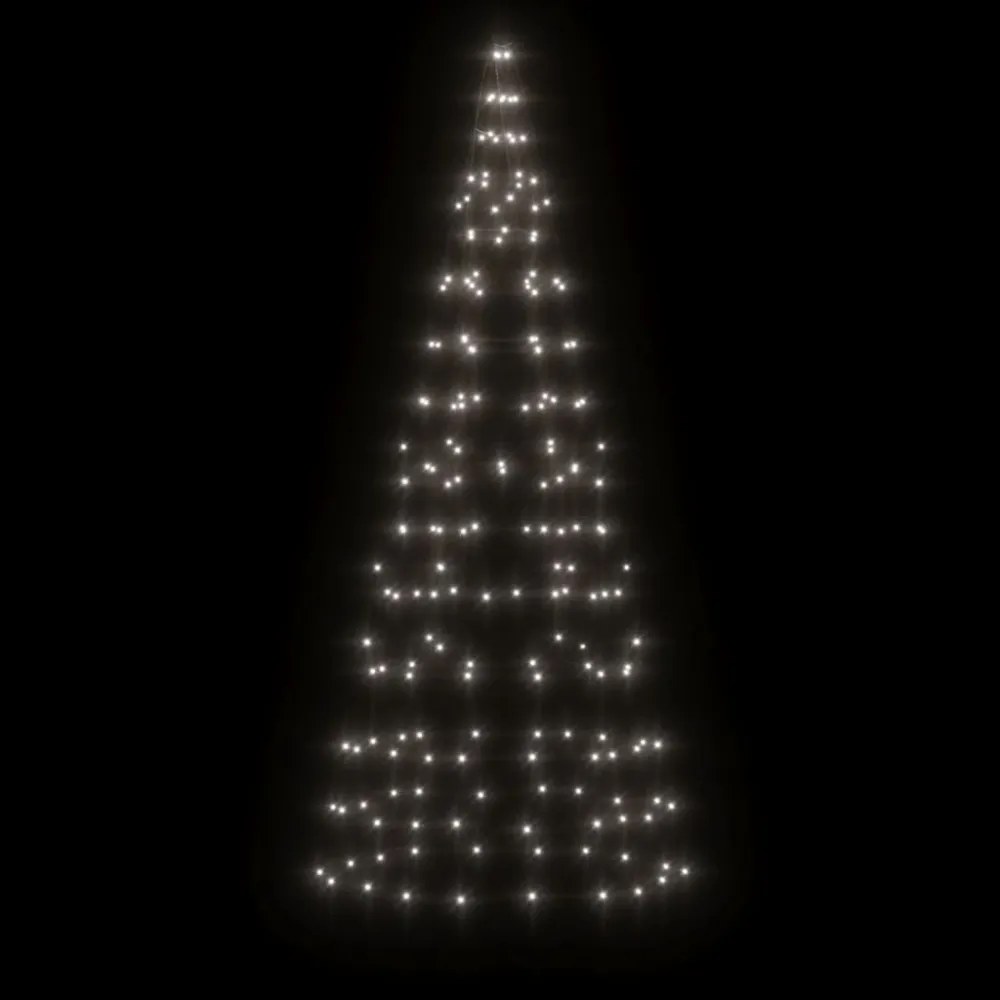 hideg fehér LED karácsonyfa zászlórúdra 200 LED 180 cm