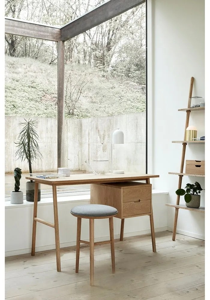 Íróasztal tölgyfa dekorral 57x120 cm Architect – Hübsch