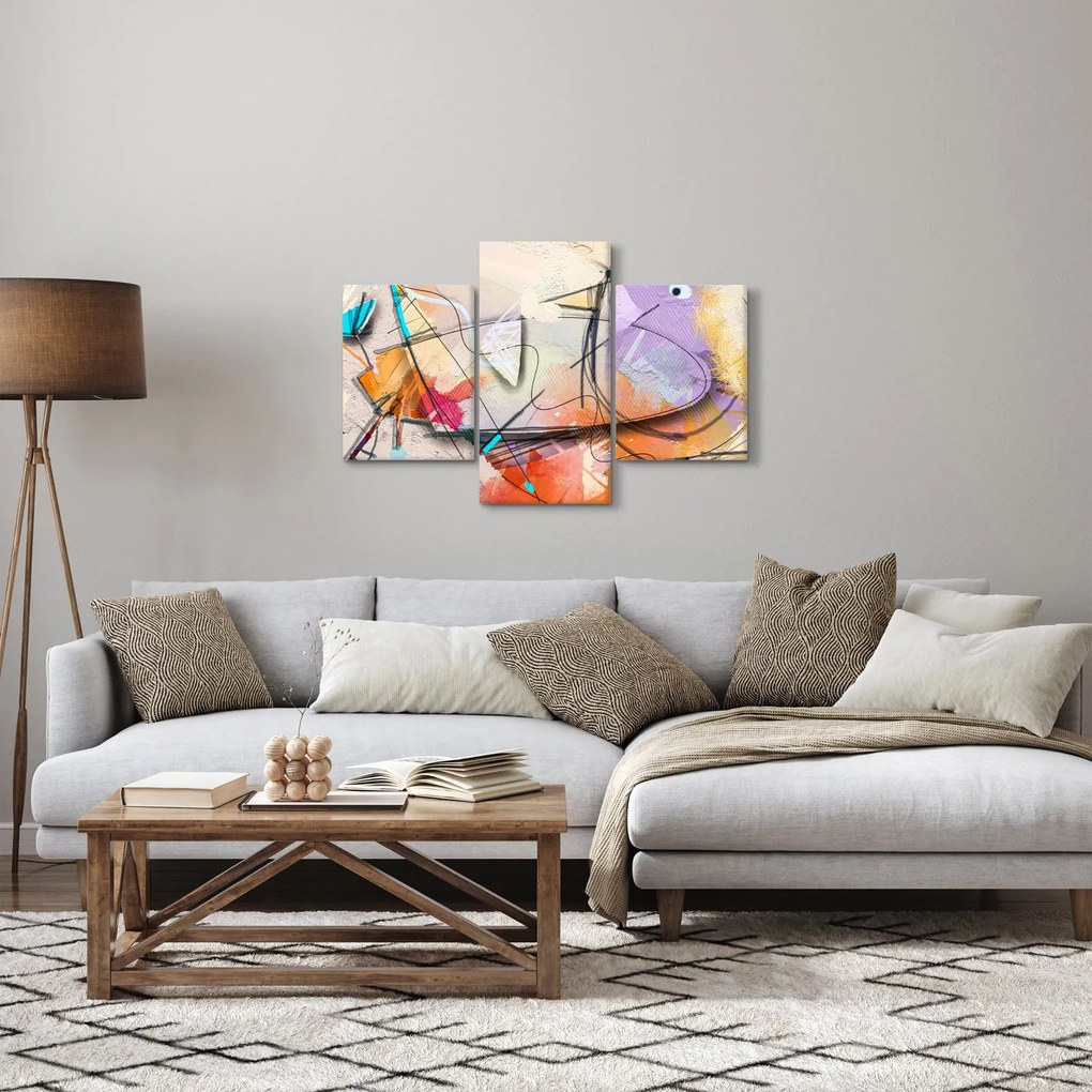 Kép - absztrakció, madár (90x60 cm)