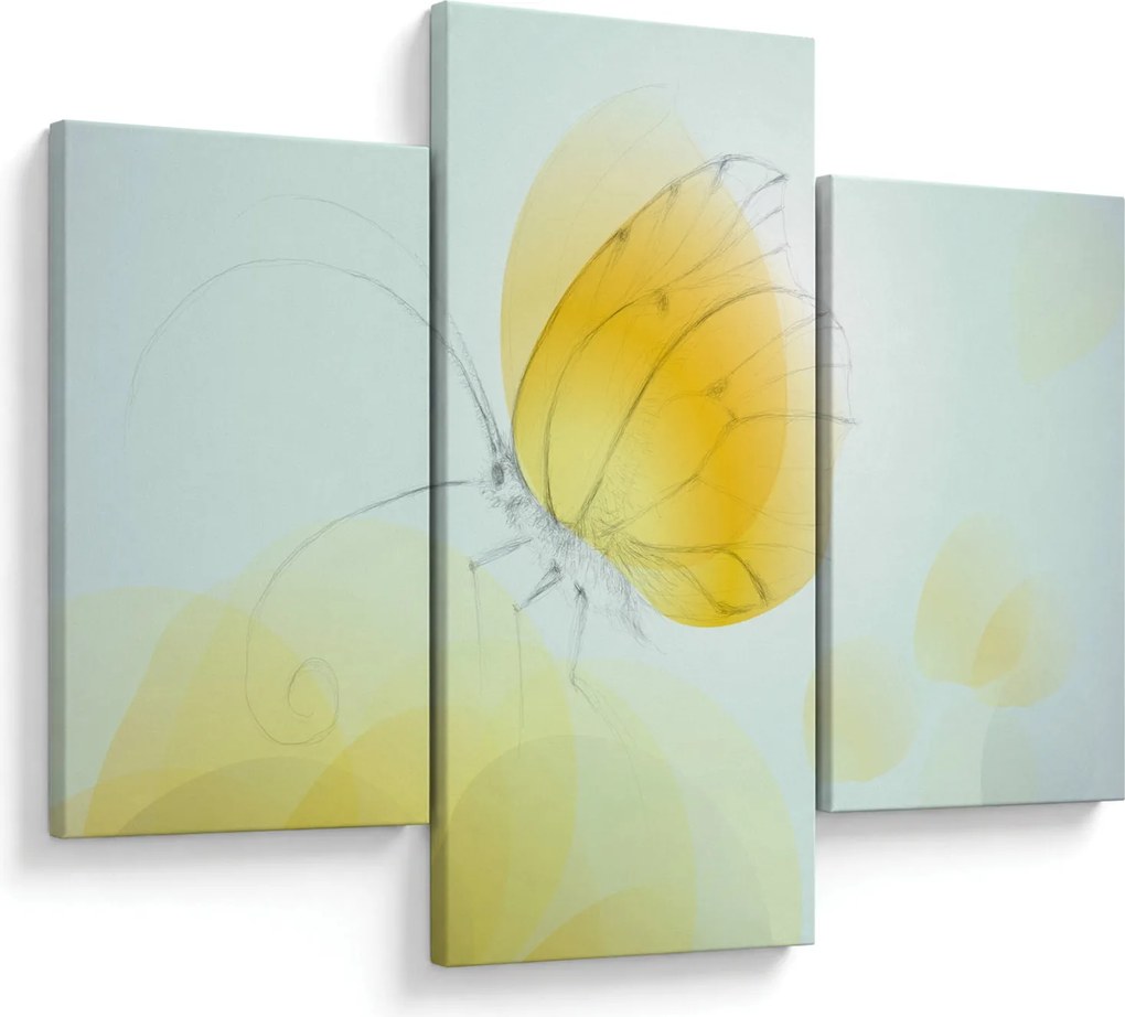 Kép - Sárga pillangó (90x60 cm)