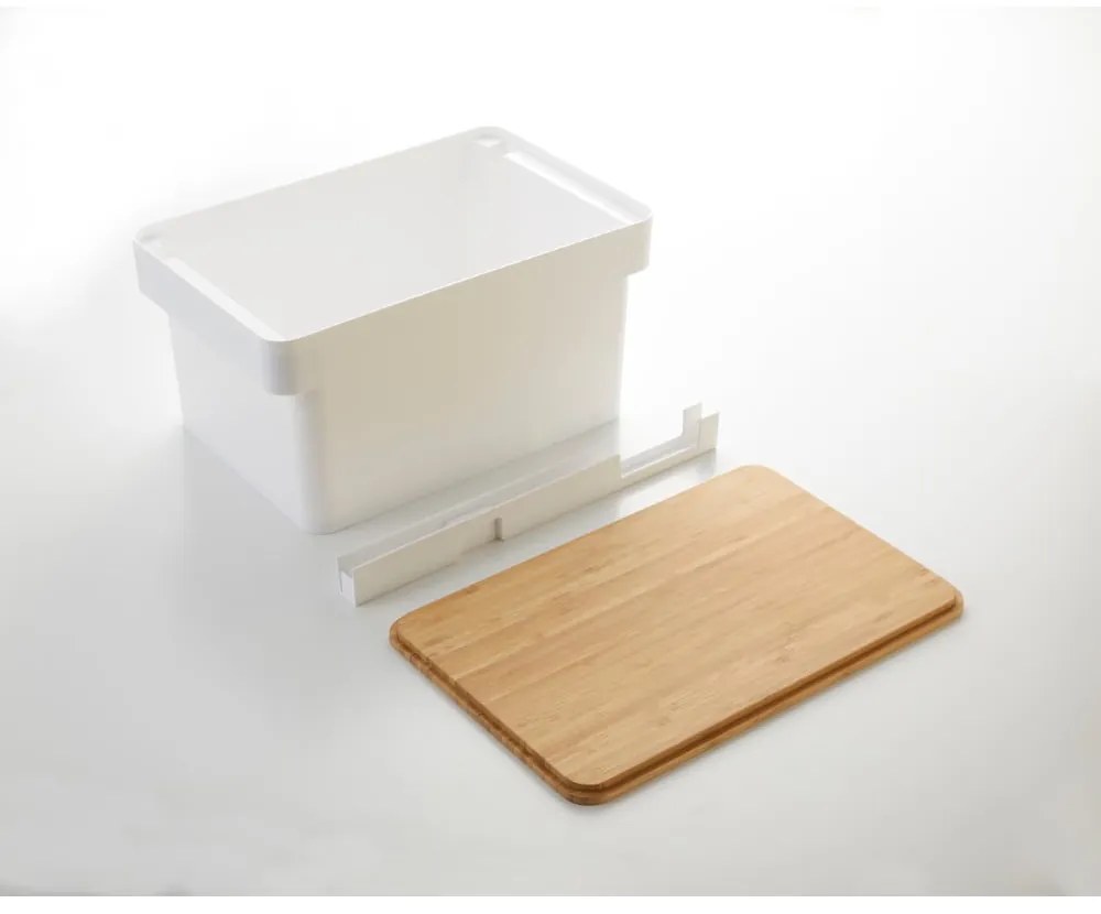 Tower fehér kenyértartó bambuszfedéllel - Yamazaki