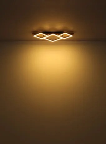 Globo 67294D3 Mennyezeti lámpa fém fekete matt, MDF fa sötét, műanyag fekete matt, műanyag fehér, HxSzxM: 820x310x85mm, LED 30W 230V, 3350lm forrás, 1700lm kimenet, 3000K