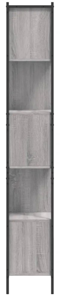 szürke sonoma színű szerelt fa könyvespolc 72x28x172 cm