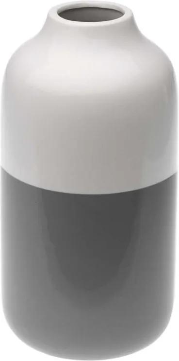 Turno szürke-fehér kerámiaváza, magasság 23,2 cm - Versa