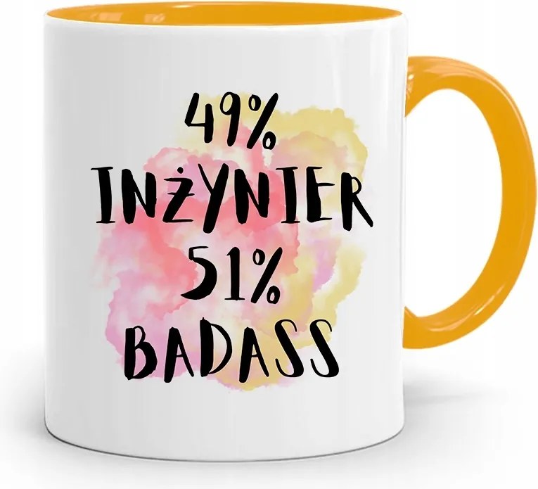 Mérnöknek Sárga Ajándék Bögre fényképes nyomtatással