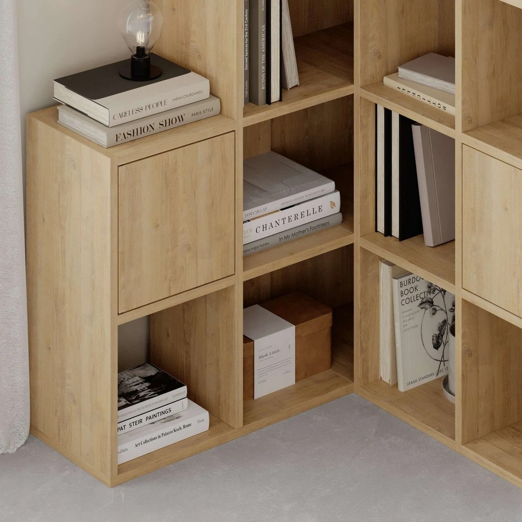könyvespolc Paleo - Sapphire, Oak