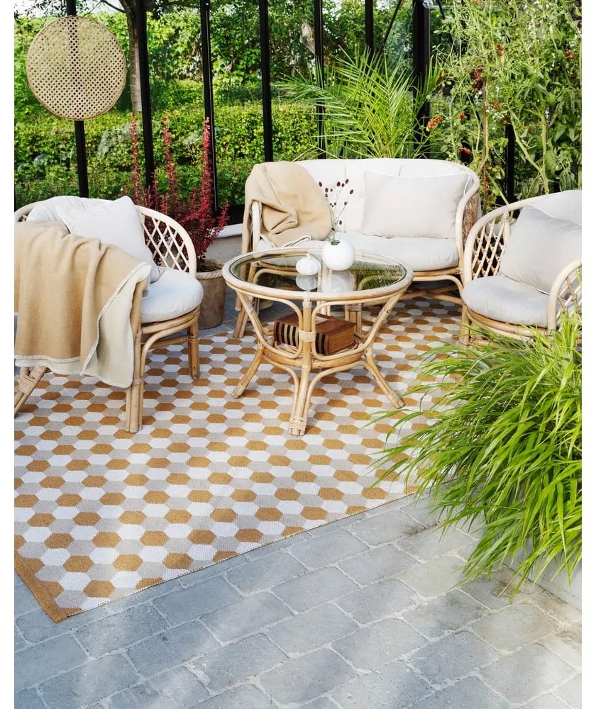 Okkersárga kültéri-beltéri szőnyeg 70x100 cm Dana Ochre – Pappelina