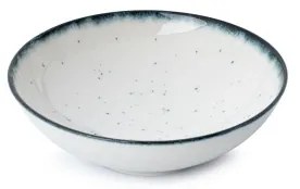 24 darabos porcelán étkészlet, fehér/fekete