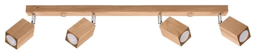 Sollux SL.1038 - Spotlámpa KEKE 4xGU10/40W/230V tölgy