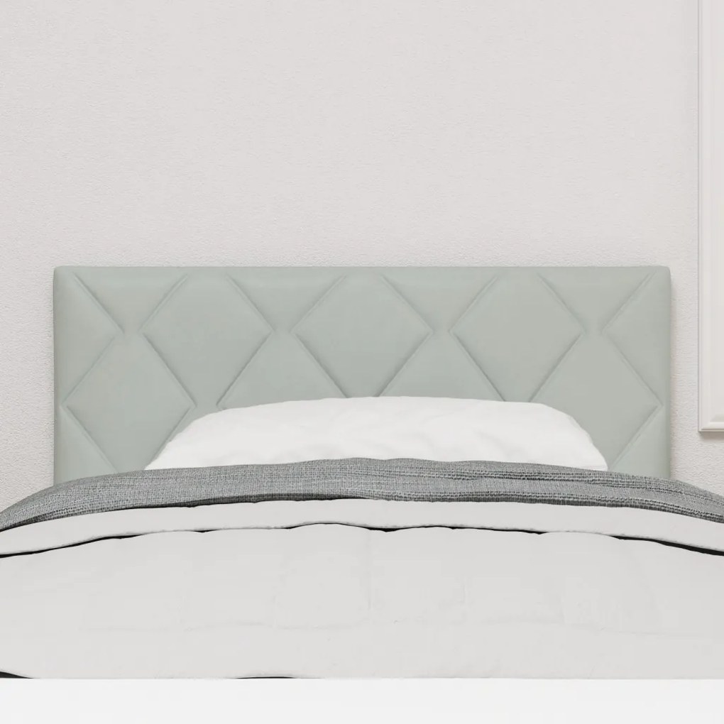 LED ágytámla Világosszürke 90 cm Műbőr