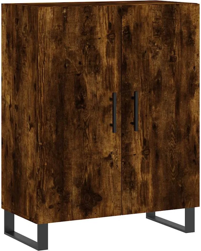 vidaXL füstös tölgy színű szerelt fa tálalószekrény 69,5 x 34 x 90 cm