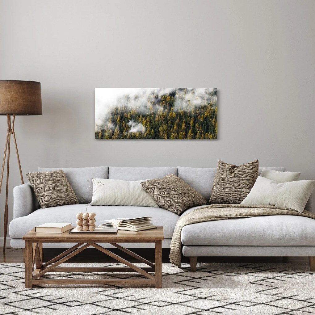 Egy erdő képe a felhők között (120x50 cm)