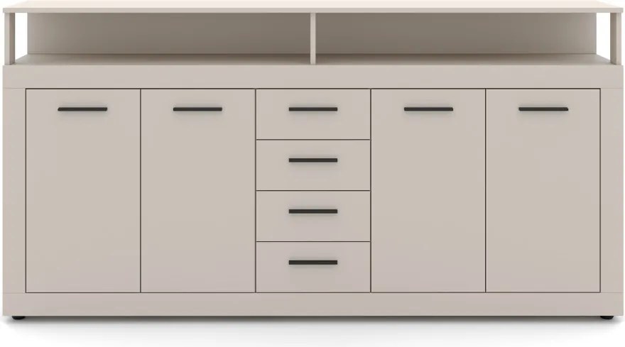 Komód 4 ajtóval és 4 fiókkal kasmír színben – XXL LUNA