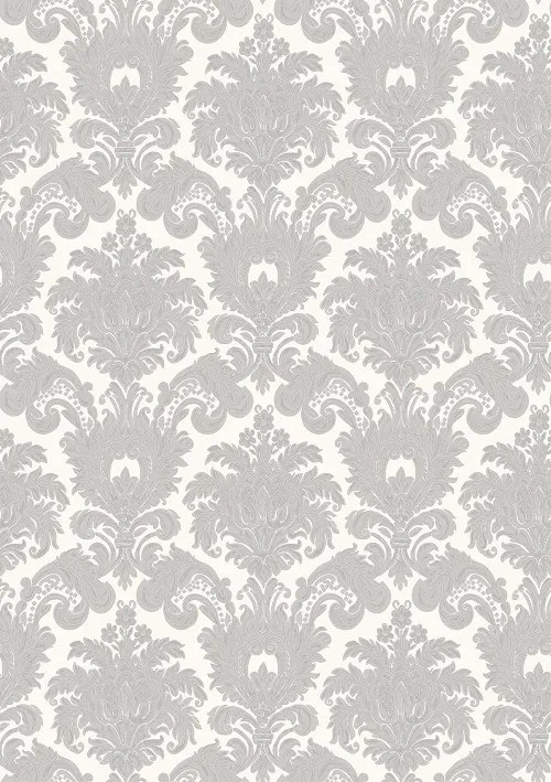 Parato Cristiana Masi The Best Classic & Elegant Allegro ezüst-fehér neobarokk vlies tapéta – 23611