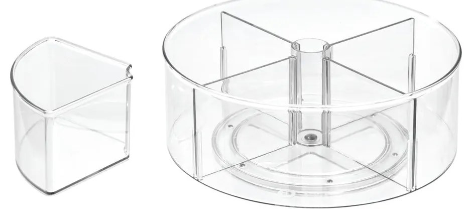 Átlátszó kerek tárolódoboz, Ø 29 cm - iDesign The Home Edit