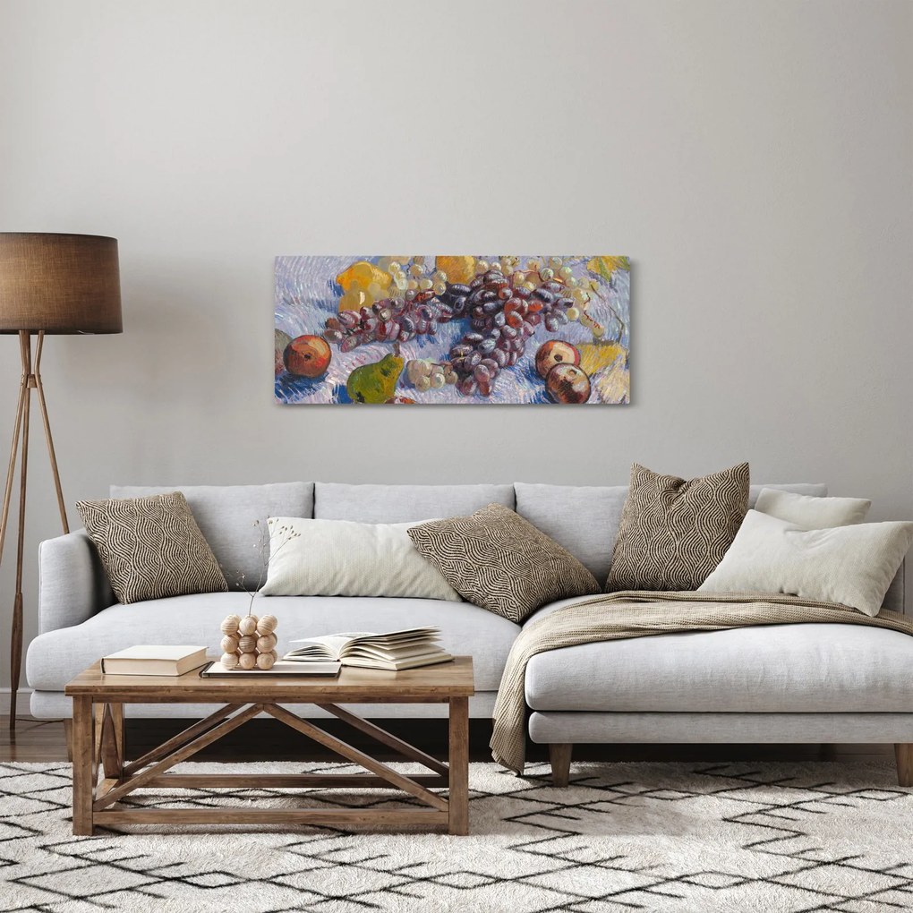Kép - Vincent van Gogh, Grapes, Lemons, Pears, and Apples, reprodukciók (120x50 cm)
