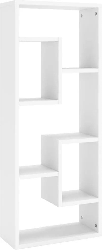 vidaXL fehér szerelt fa fali polc 36 x 16 x 90 cm