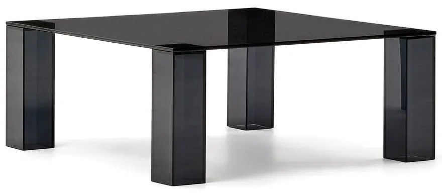 Sötétszürke üveg dohányzóasztal 85x85 cm Adularia – Kave Home