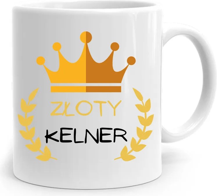 Pincérnek Ajándék Bögre Arany Pincér fényképes nyomtatással