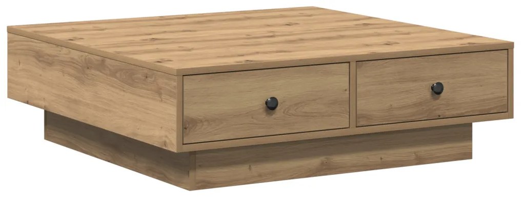 Dohányzóasztal Artisan tölgy Furnér, MDF 90 x 90 x 28 cm Tárolás