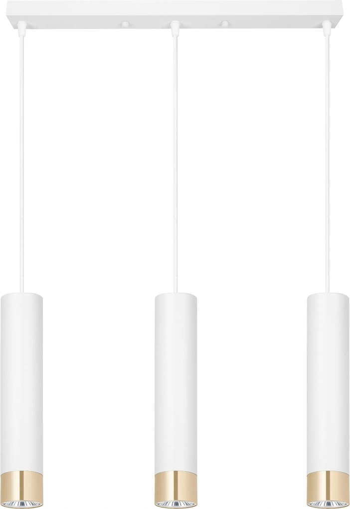 Led Függő Lámpa Csillár Plafon Tubus Túlnyúló Fém GU10 Fehér Asztal fölé Loft