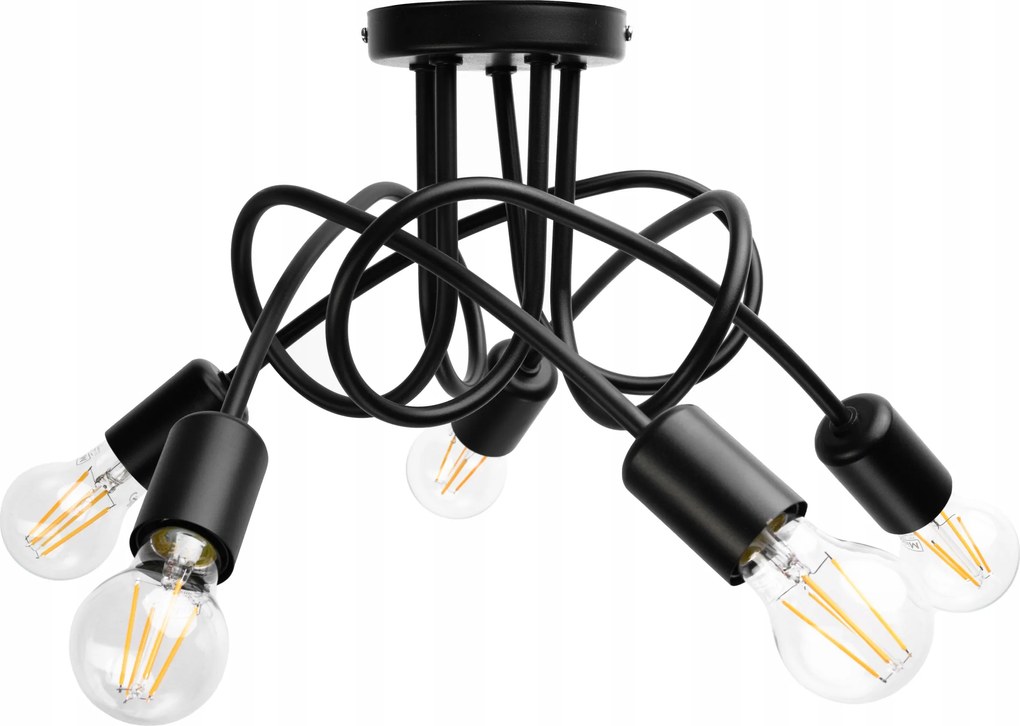 Loft Feltekerhető Mennyezeti Függőlámpa 5xE27 Konyhai szoba csillár