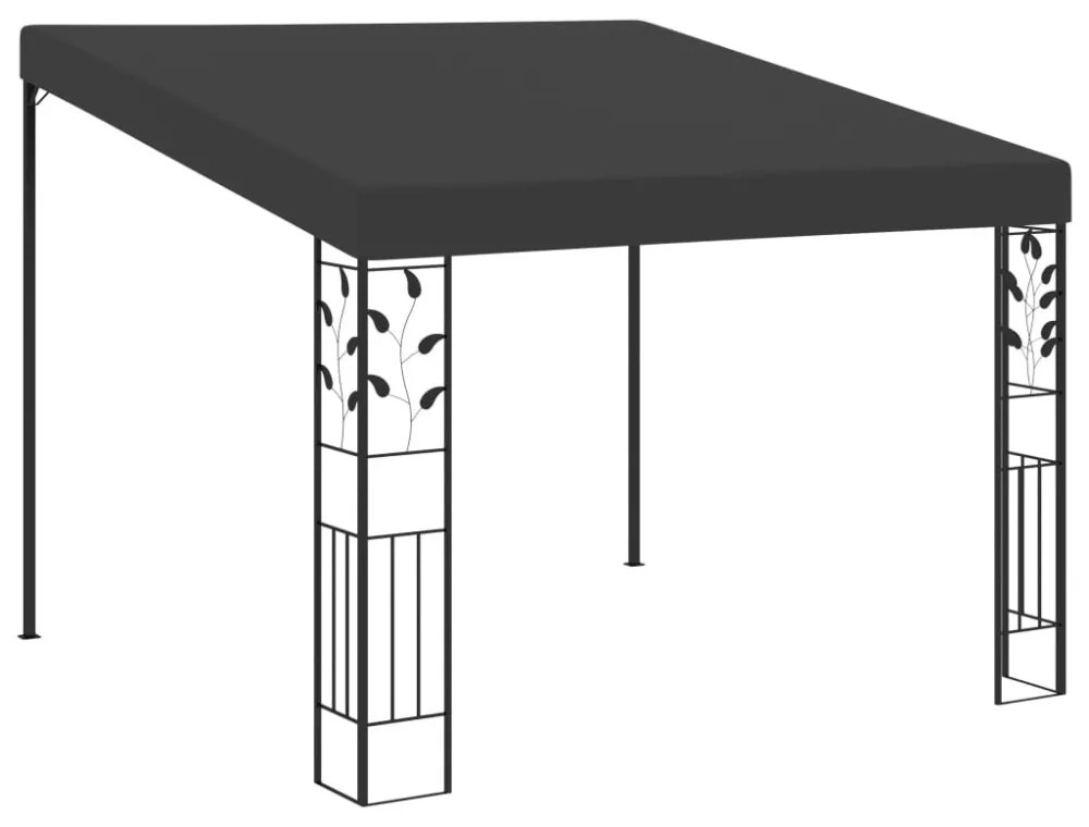 vidaXL antracitszürke falra szerelhető pavilon 3 x 3 x 2,5 m