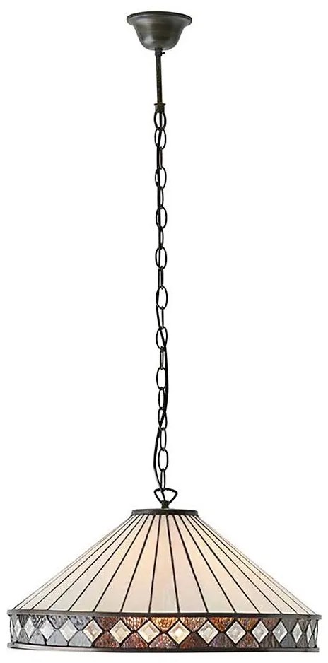 Endon 64147 - Láncos csillár Tiffany FARGO 1xE27/60W/230V átm. 50 cm