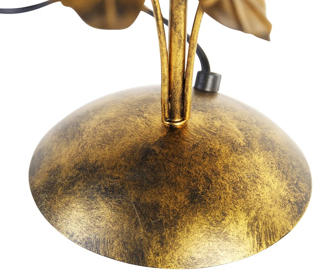 Vintage asztali lámpa antik arany 40 cm árnyékoló nélkül - Linden