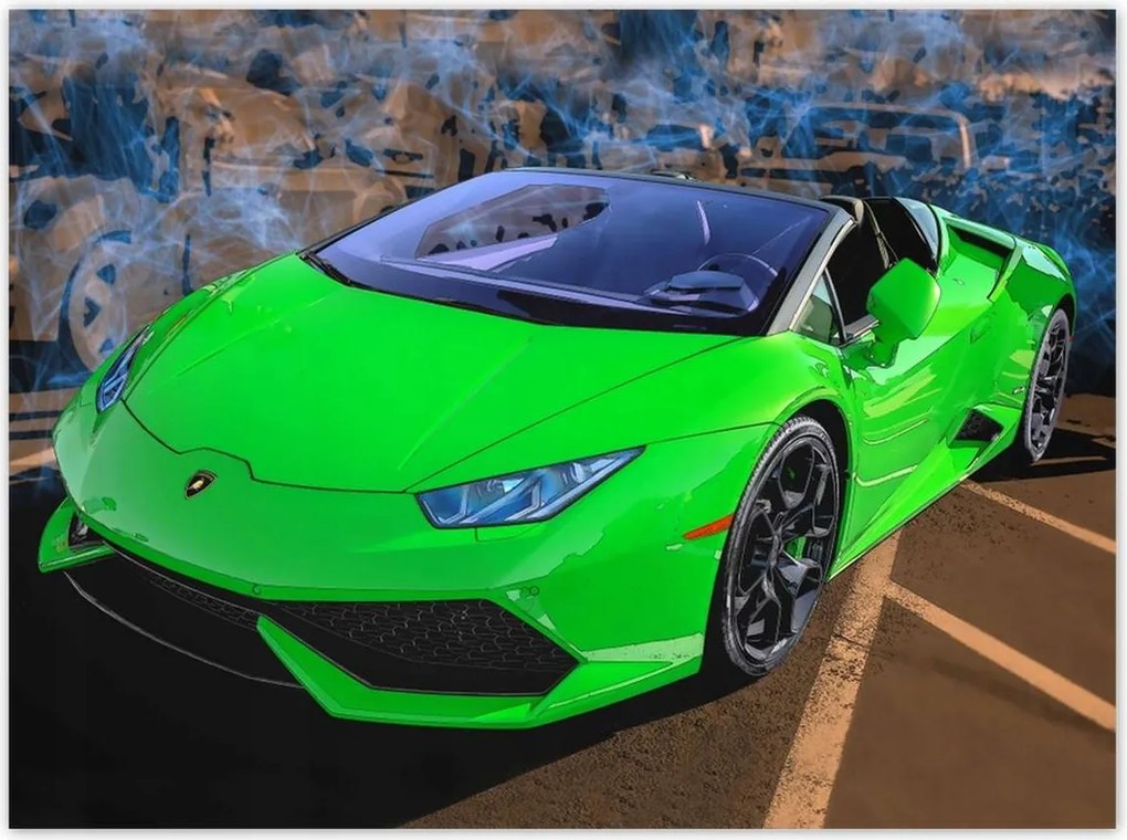 Poszterek 135x100 Zöld sportautó