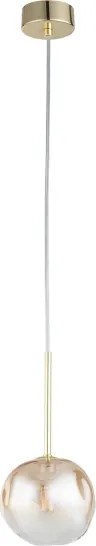 Brilagi - VULCANO kábeles csillár 1xG9/8W/230V átm. 15 cm arany/füstös bézs