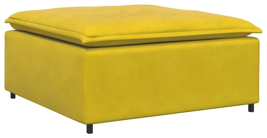 sárga moduláris kanapé lábzsámoly modul 100x100x48 cm