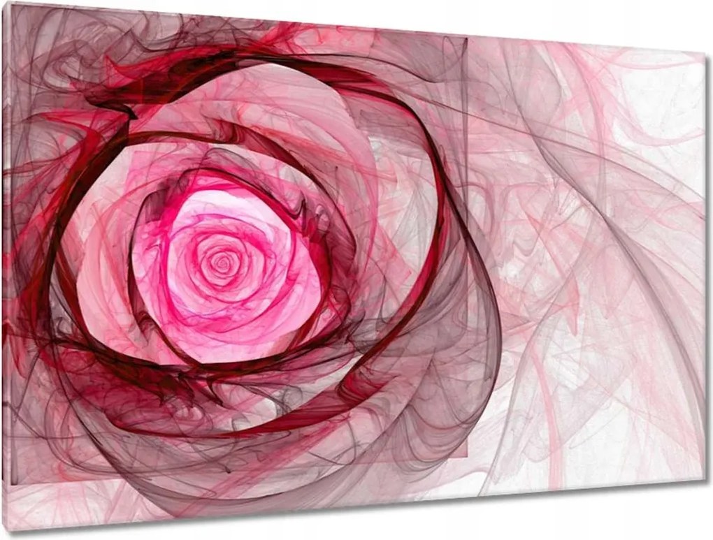 Vászonkép 120x80 Rózsaszín fraktál rózsa
