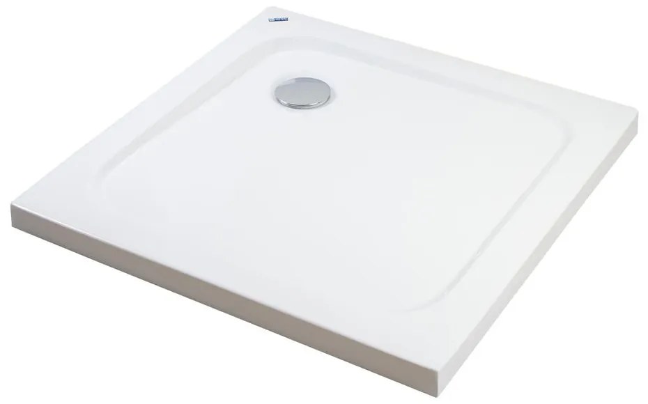 Coria 80x80x5 cm szögletes, akril zuhanytálca szifonnal