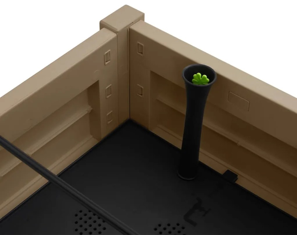 Világosbarna polipropilén magaságyás 110x45x79 cm