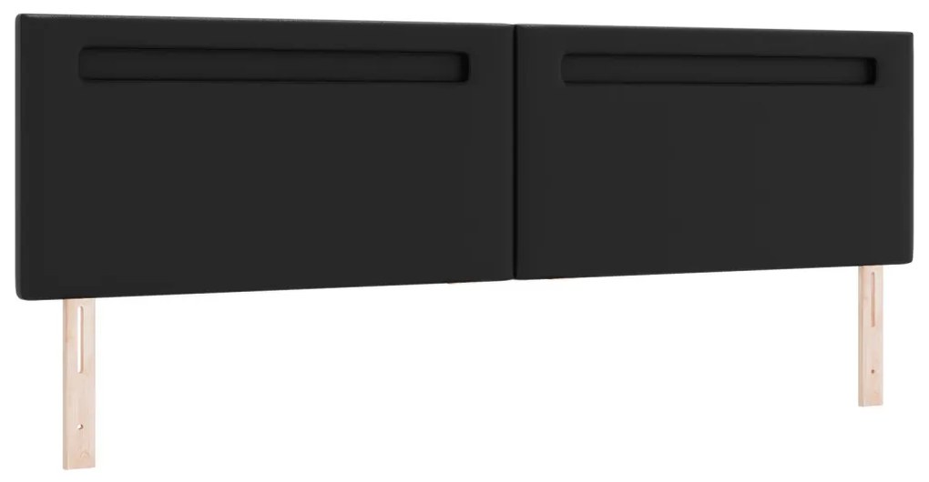 Fejtámla LED -es lámpákkal Falra szerelhető Fekete 200 cm PVC