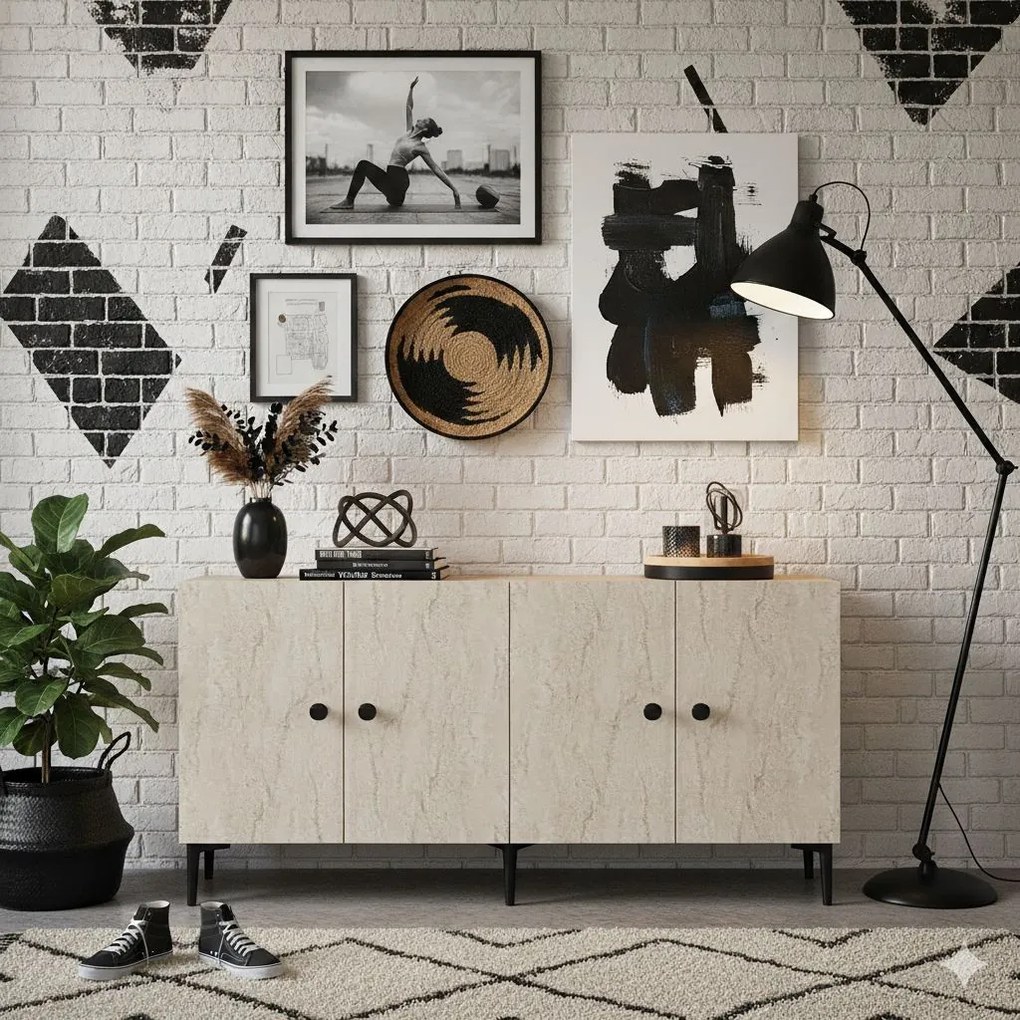 Pella 150 - White, Travertine