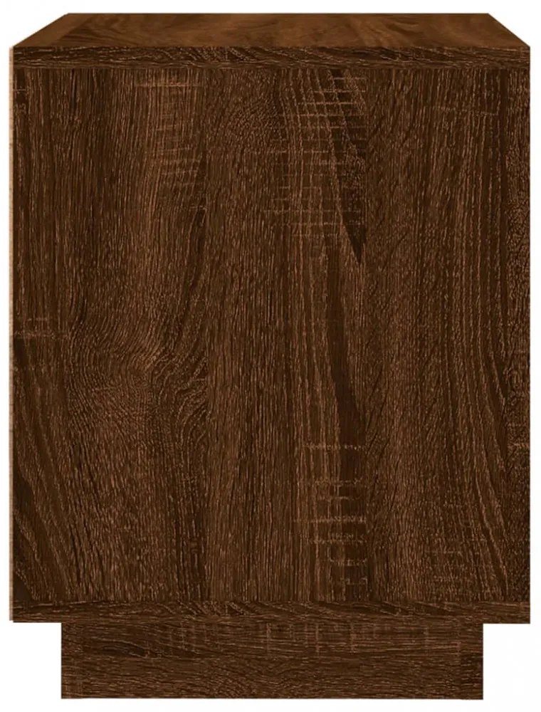 barna tölgyszínű szerelt fa éjjeliszekrény 44x35x45 cm