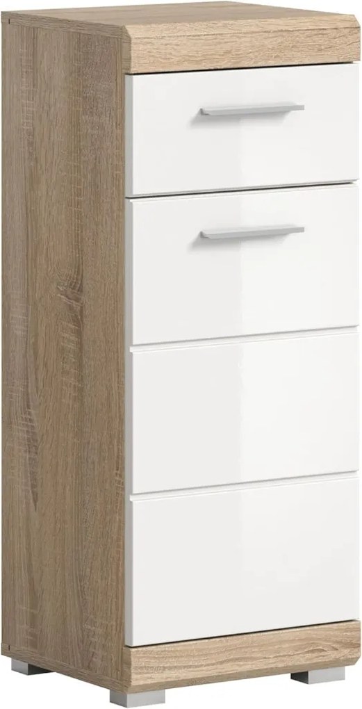 Lambada fürdőszoba szekrény sonoma tölgy/fehér