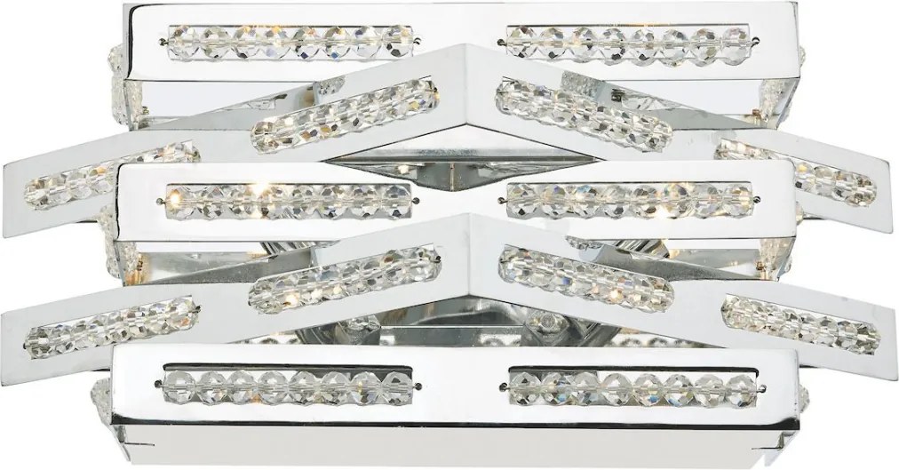 DAR LIGHTING CUB0950 CUBE Kristály Fali Lámpa Csiszolt króm G9 IP20