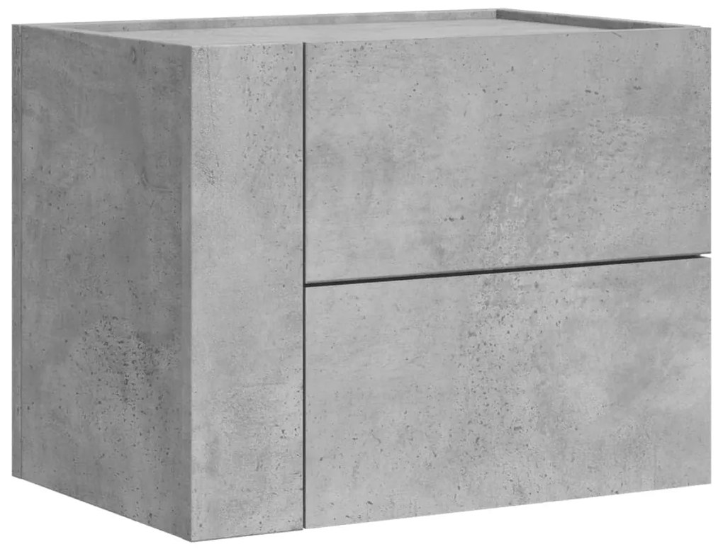 2 db betonszürke falra szerelhető éjjeliszekrény 45x30x35 cm