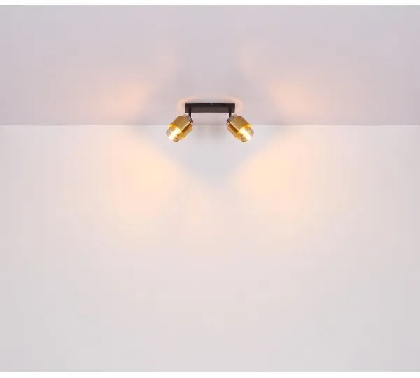 Globo 15560-2 - Spotlámpa MILLEY 2xE27/40W/230V fekete/réz