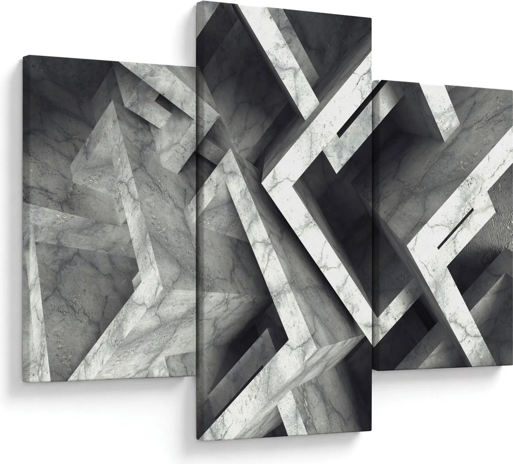 Absztrakt kép kocka (90x60 cm)